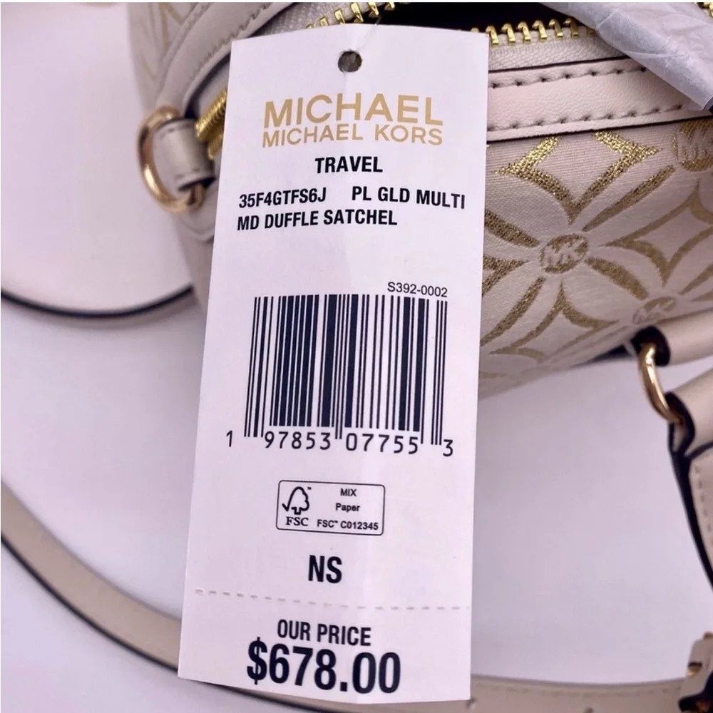 MICHAEL KORS JST TRAVEL MEDIUM DUFFLE SATCHEL CROSSBODY BAG - Picture 9 of 9